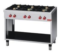 Piano de Cuisson 6 Feux Vifs Série 650 Soubassement Ouvert Gastro M NC