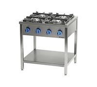 Piano de Cuisson à Gaz 4 Feux Sur Table - Série 900 - Stalgast - - Acier inoxydable22,5 kWGaz butane / propane 900x900x850mm