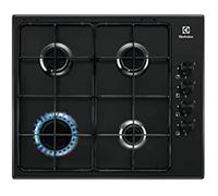 Piano de cuisson à gaz Electrolux KGS6404B - Brûleurs flamme pure - Noir - 59 cm x 51 cm