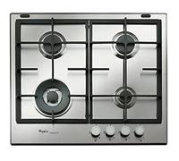 Piano de cuisson à gaz Whirlpool GMAL 6422/IXL - 4 brûleurs - Commandes frontales - Inox