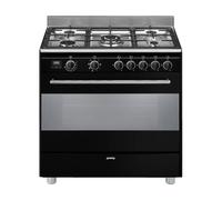 Piano de cuisson GAZ SMEG BG91N2 Concerto 90 cm Noir Garantie 5 ANS GRATUITE