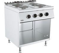 Piano de Cuisson Electrique 2 ou 4 Plaques - Série 700 - Combisteel - l800- L400- P700- h900- Inox