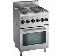 Piano de cuisson électrique - BARTSCHER - Série 600 - 4 plaques à 2,0 kW - Four multifonction