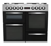Beko PF335325DX four et cuisinière Gaz Noir, Acier inoxydable