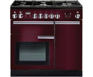 Piano de cuisson gaz FALCON PROF+90 MIXT ROUGE CHROME