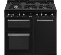 Piano de cuisson GAZ SMEG CX103GMBL Esthétique Classica Concerto Noir 100 cm