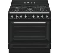 Smeg Cuisinière Victoria TR90GMBL 90 cm 5 brûleurs Four multifonction 115 L Noir A