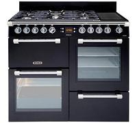 Piano de cuisson Leisure CK100F324K - Noir - Classe énergétique A / Plaque Gaz / Four Electrique Grill + Convection + Chaleur pulsée - Email lisse + Catalyse