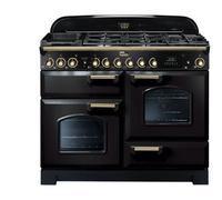 Falcon Classic Deluxe 110 Cuisinière Electrique Noir, Laiton