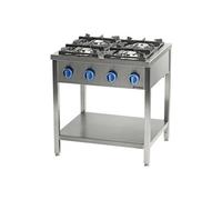 Piano de Cuisson Professionnel Gaz sur Table 4 feux - Série 700 - Stalgast - 22,5 kW 700 Gaz de ville