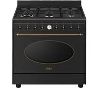 Smeg Cuisinière 90 cm Colonial CO90GMAN2 – Table gaz 6 brûleurs, Four multifonction Anthracite