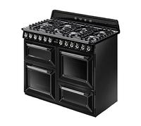 Piano de cuisson Smeg TR4110BL1 - Noir Plaque Gaz / Four Electrique Multifonction - Vapor Clean - Porte tempérée