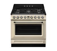 Smeg Cuisine Victoria TR90GMP 90 cm 5 feux Four électrique Vapor Clean Crème A