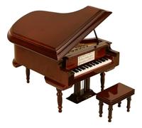Piano de poupées, Piano Miniature avec Chaise Miniature, 5x4x5 Pouces Mini, Maison de poupée réaliste Artificielle, décorative pour Le Bureau, Cadeaux