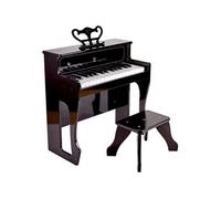 Hape Piano droit électronique – 25 touches lumineuses, pupitre bois, noir
