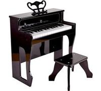Hape Piano droit électronique – 25 touches lumineuses, pupitre bois, noir