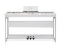Piano Électrique Numérique 88 avec Toucher Lourd, 128 Rythmes et Tonalités, 3 Pédales Professionnelles, 2 Haut-Parleurs Stéréo de 10 W, Prise en Charge MIDI-USB und Audio Bluetooth (Blanc)