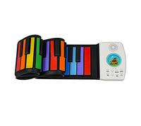 Piano électrique numérique enroulable - Cadeau arc-en-ciel - 71 x 13,5 x 0,9 cm