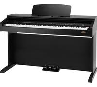Classic Cantabile DP-210 SM E-Piano (piano numérique avec mécanique à marteaux, 88 touches, 2 sorties casque, USB, métronome, 3 pédales, piano pour débutants) noir mat