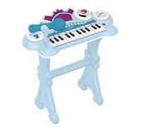 Piano électronique La Reine des Neiges avec siège, microphone et câble Aux-In - 24 touches lumineuses