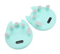 Piano Finger Trainer Hand Grip Exerciseur 2Pcs Ensemble pour Musiciens et Débutants Entraînement de Force des Doigts Correction de Posture Matériau en Silicone ABS Couleur Cyan