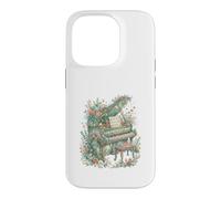 Piano Fleuri Vintage Musique Classique Coque pour iPhone 14 Pro