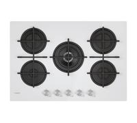 Candy Plaque de cuisson Moderna CVG74WTW – Encastrable 74,5 cm Gaz 5 brûleurs Blanc