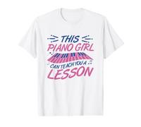 Piano Girl Design de Piano pour Pianiste T-Shirt Graphique avec Valeur