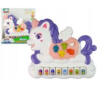 Piano interactif Licorne Sound Sons d'animaux Mélodies blanc