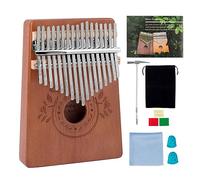 Piano Kalimba 17 touches avec instructions d'étude et marteau de tonne, piano portable Mbira Sanza, cadeau pour les enfants adultes débutants et amateurs d'instruments de musique. High End 17 Key