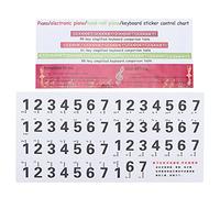 Piano Keyboard Stickers Scale Scale Staff Decals Retrait facile pour les débutants PVC Matériau