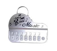 Piano Keychain - Musical Keyboard Pendant, Sound Light Accessory, Mini Instrument Charm Keyring | Creative Music Lover Souvenir, Interactive Melody Feature Ornament, Backpack Zipper Decoration