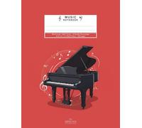 Piano Music Manuscript Notebook: Grand Staff Paper | Blank Sheet Music Notebook for Piano Students, Musicians & Composers | 8.5x11 in (21,59x27,94 cm) - 8 Double Staves per Page - 7.5mm Staff Space