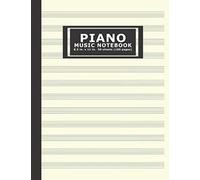 Piano Music Notebook: Large Blank Music Sheet (12 Staffs) For Learning How To Play Piano Or Songwriting - Yellow-For-God's- Grace