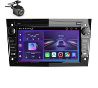 Piano Noir 2+64G 7 "Android 13 Autoradio Carplay Pour Opel Astra H Zafira Vectra Corsa C/D Signum Meriva GPS Navi WIFI BT USB FM Avec Caméra