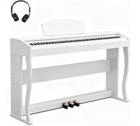 Piano Numérique 88 Touches Lestées - VINGLI - Blanc - Avec Enregistrement Audio&MIDI Bluetooth - Idéal pour Famille & Enseignement