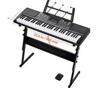 Piano numérique à clavier, 200 sonorités, double haut-parleur, avec support