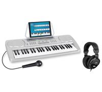 Piano Numerique Argent E-Piano Clavier 49 Touches Pour Debutants Casques Set