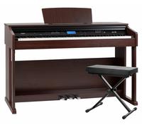 Piano Numerique Clavier 88 Touches Marteau USB MIDI 360 Sons Set Banquette Brun