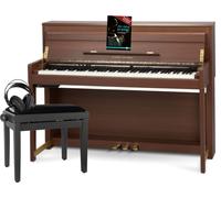 Piano Numerique Clavier Digital 88 Touches 3 Pedales Set Banc Casque USB Okoumé