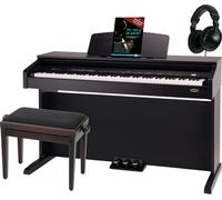 Classic Cantabile DP-210 RH E-Piano Set en Bois de Rose incl. Banc | Clavier HA-88-S500 avec 88 touches à mécanique à marteaux, Polyphonie 64 voix, Soft, Moyen, Hard, 1 morceau démo interne