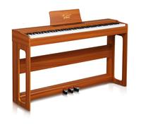 Piano numérique Glarry 88 touches pondérées avec casque pour piano, clavier électrique à action marteau lourd entièrement pondéré pour débutants, clavier de piano avec unité à 3 pédales, double