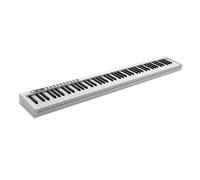 Piano numérique lesté 88 touches, clavier complet, Bluetooth, MIDI, pédale de sustain, sac de transport et adaptateur secteur for débutants.(White)