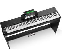 Piano numérique lesté SucceBuy avec 88 touches entièrement lestées. C'est un piano électrique avec un double clavier et des haut-parleurs, un simple support de boîtier