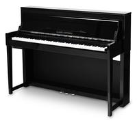 Classic Cantabile UP-1 SH Piano Droit Numérique - 88 Touches pondérées avec clavier à marteaux - Synthetiseur avec USB, MIDI, 40 voix, 256 polyphonie, fonction d'enregistrement - Noir Brillant