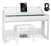 Piano Numerique Synthetiseur 88 Touches Clavier USB Blanc Set Banquette Casque