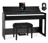 Piano Numerique Synthetiseur 88 Touches Clavier USB Noir Set Banquette Casque