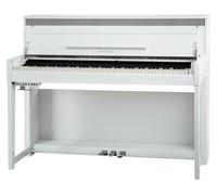 Piano Numérique Upright 88 Touches Surface en Ivoire 3 Pédals 40 Voix USB Blanc