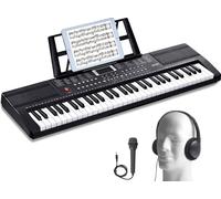 Piano numérique VEVOR 61 touches, 200 notes, 200 rythmes, kit piano électrique portable avec 60 morceaux de démonstration, doubles haut-parleurs intégrés