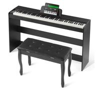 Piano Numérique-VEVOR-88 Touches Entièrement Pondérées-avec Double Clavier, Haut-parleurs, Double Banc, 200 Sons et Rythmes